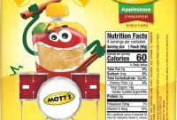 Mott's cinnamon applesauce cups nutrition facts