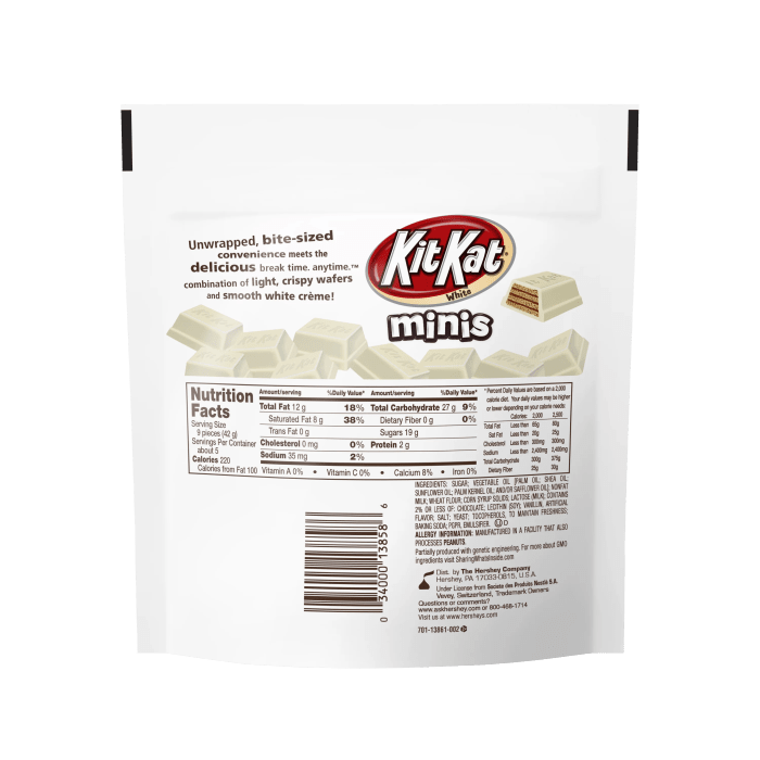 Kit kat mini nutrition facts